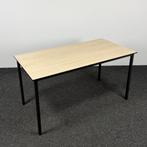 Kantinetafel met Licht Eiken Blad - 140 x 70 cm, Huis en Inrichting, Tafels | Eettafels, Ophalen of Verzenden, Gebruikt