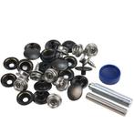 Drukknopen 15mm schroefbaar 10mm koper zwart, Ophalen of Verzenden, Nieuw