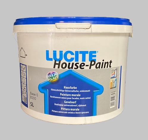 Lucite Housepaint Wit 1000T- 5 Liter, Doe-het-zelf en Verbouw, Verf, Beits en Lak, Nieuw, Verzenden