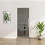 Stalen taatsdeur - Wit - 6 Vlaks - Rook glas - Luxe design, 80 tot 100 cm, Overige typen, Nieuw, Metaal