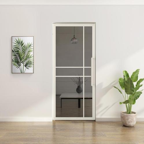 Stalen taatsdeur - Wit - 6 Vlaks - Rook glas - Luxe design, Doe-het-zelf en Verbouw, Deuren en Horren, Nieuw, Metaal, Overige typen