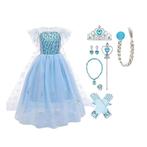 *SALE*Frozen Elsa Jurk-Prinsessenjurk+Accessoires 98/152, Kinderen en Baby's, Carnavalskleding en Verkleedspullen, Nieuw, Meisje