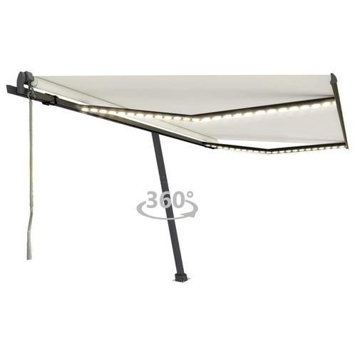 vidaXL Luifel automatisch met LED en windsensor 450x350 cm, Tuin en Terras, Zonneschermen, Nieuw, Verzenden