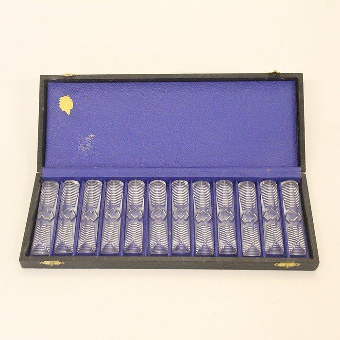 NO RESERVE - 12 Art Deco messenleggers in originele etui -, Antiek en Kunst, Antiek | Meubels | Tafels