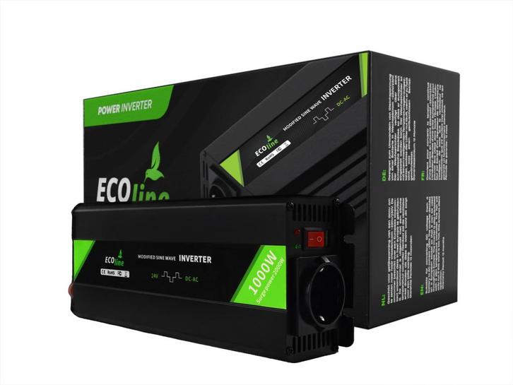 Omvormer 24V Naar 220V/230V - 1000w  - Gemodificeerde sinus, Auto-onderdelen, Elektronica en Kabels, Nieuw, Verzenden