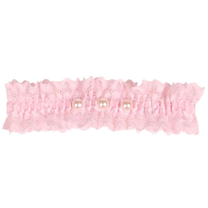 Roze kousenband met kant en pareltjes NIEUW, Kleding | Dames, Trouwkleding en Trouwaccessoires, Roze, Nieuw, Ophalen of Verzenden
