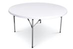 Klaptafel rond 150cm | Lichtgrijs, Huis en Inrichting, Tafels | Bijzettafels, Ophalen of Verzenden, Nieuw, Rond, Kunststof