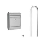 Allux 6000 brievenbus staal met paal 1007 - gegalvaniseerd, Verzenden, Nieuw