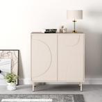 Sideboard Holea dressoir 75x70x34 cm beige [en.casa], Huis en Inrichting, Kasten | Dressoirs, Verzenden, Nieuw