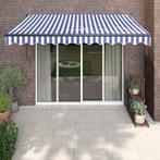 vidaXL Luifel elektrisch uitschuifbaar 3,5x2,5 m blauw en, Tuin en Terras, Zonneschermen, Verzenden, Nieuw