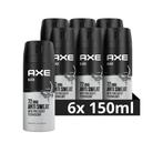 6x Axe Anti-Transpirant Spray Black Dry 150 ml, Diversen, Verpleegmiddelen, Nieuw, Verzenden