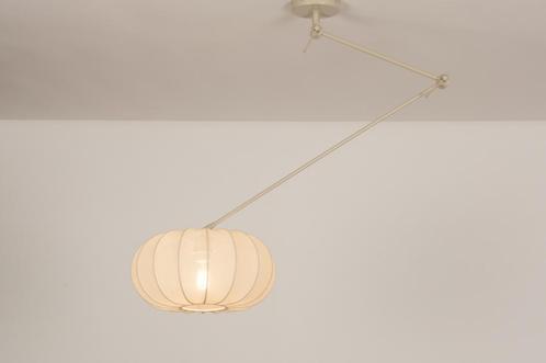 Rietveld Hanglampen - Beige, Zand - Stof, Metaal, Huis en Inrichting, Lampen | Hanglampen, Verzenden