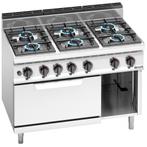 GGM Gastro | Gasfornuis - 42 kW - 6-pits - incl. statische |, Verzenden, Nieuw, Inbouw