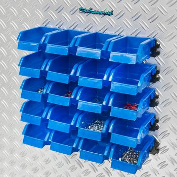 Datona 20-delige bakkenset met 5 muurrails - Datona - Blauw beschikbaar voor biedingen