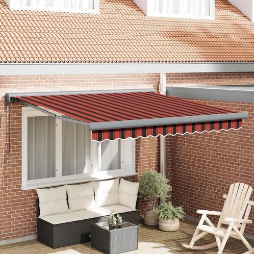 vidaXL Automatische Inklapbare Luifel in Oranje en Bruin, Tuin en Terras, Zonneschermen, Nieuw, Verzenden