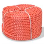 vidaXL Touw gedraaid 12 mm 100 m polypropyleen oranje, Verzenden, Nieuw