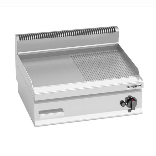 GGM Gastro | Gas grillplaat - 8 kW - Glad & Gegroefd |, Witgoed en Apparatuur, Grillplaten, Nieuw, Verzenden
