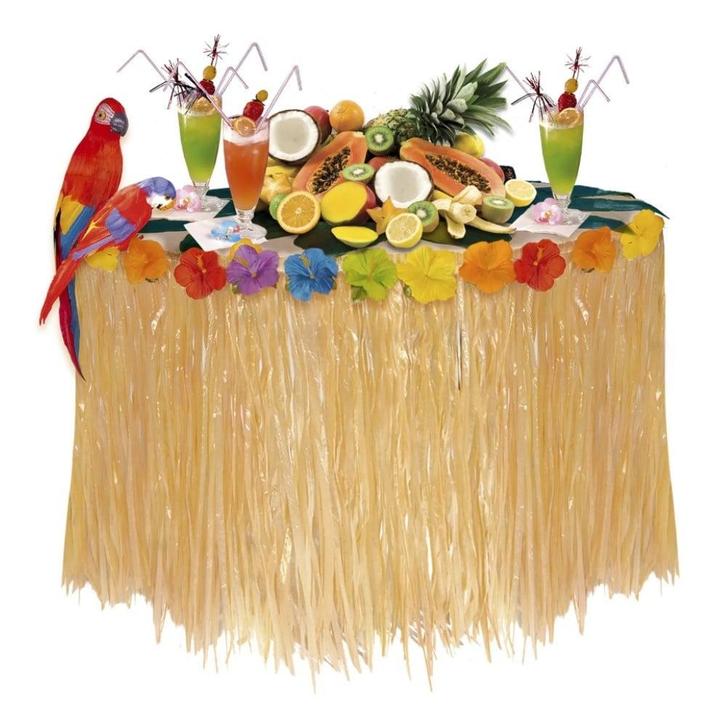 Tropische tafelrok South Sea 275 x 75cm, Hobby en Vrije tijd, Feestartikelen, Nieuw, Ophalen of Verzenden