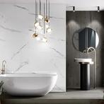 PVC Wandpaneel - Afimera - Calacatta Marmer Wit Grijs Mat, Huis en Inrichting, Woonaccessoires | Wanddecoraties, Ophalen of Verzenden