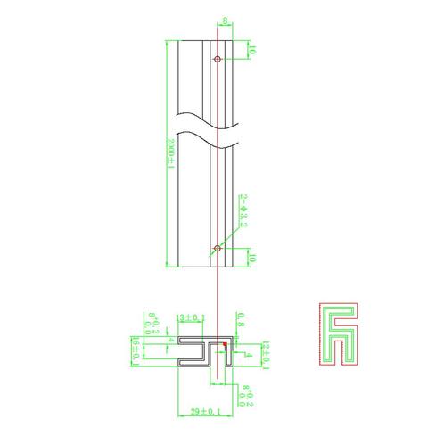 BWS Pro Line Hoekprofiel voor Zijwand 8 mm Glas 200 cm, Doe-het-zelf en Verbouw, Sanitair, Bad, Nieuw, Chroom, Ophalen of Verzenden