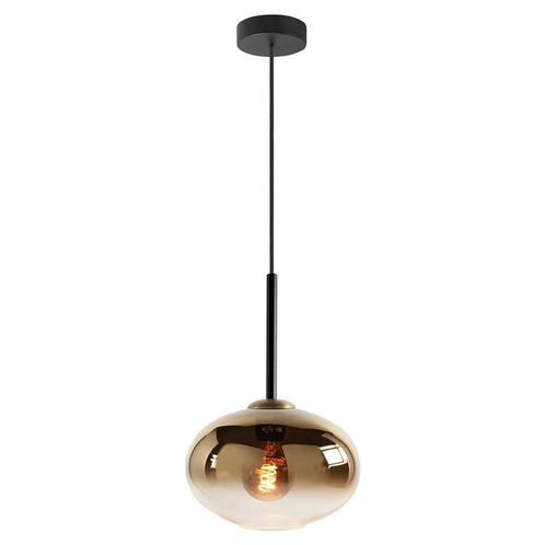 High light | Hanglamp | Semi goud glas | Ø26cm | E27 fitting, Huis en Inrichting, Lampen | Hanglampen, Glas, Minder dan 50 cm