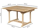 Teakea - Teakhouten Uitschuifbare Tuintafel | Rechthoekig |, Verzenden, Nieuw, Teakhout