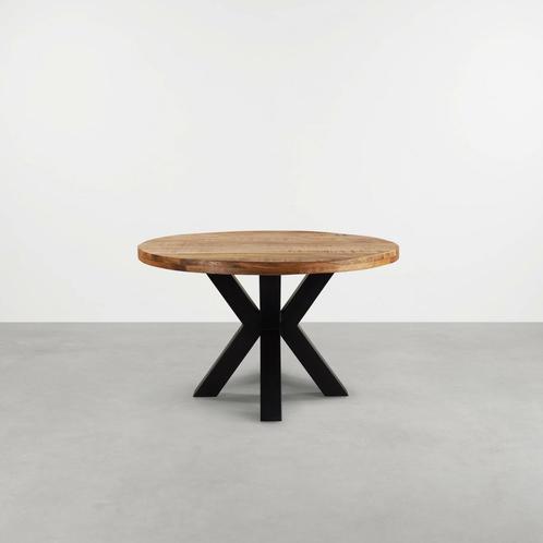 Ronde eettafel 120 cm mangohout, Huis en Inrichting, Tafels | Eettafels, Nieuw, Ophalen of Verzenden