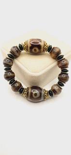Prachtige Tibetaanse Dzi-armband tijgeroog - Boeddhisme -
