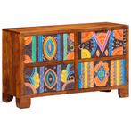 vidaXL Schoenenkast 90x35x55 cm Massief Acaciahout, Verzenden, Nieuw