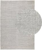 2dekans | Lifa Living - Wol Vloerkleed - Zwart/Wit - 160 x, Huis en Inrichting, Stoffering | Tapijten en Kleden, Ophalen of Verzenden