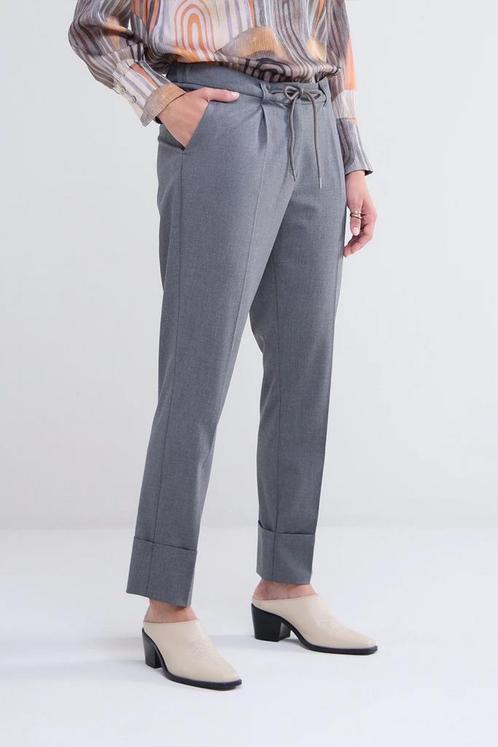 -50% Summum  Summum 4s2674-12072 trousers viscose blend stre, Kleding | Dames, Broeken en Pantalons, Grijs, Nieuw, Verzenden