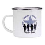 Emaille beker soldaten wit - Brothers in Arms NIEUW, Huis en Inrichting, Keuken | Servies, Ophalen of Verzenden, Nieuw