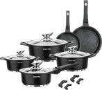 BAASISGEK.COM! 14 Delige Pannenset Alle Warmtebronnen Pannen, Overige materialen, Nieuw, Pannenset, Ophalen of Verzenden