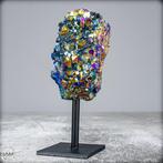 Zeer zeldzame regenboogaura-amethist - kwarts op stand-