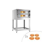 GGM Gastro | Elektrische pizzaoven - 4+4x 33cm - Handmatig |, Tuin en Terras, Pizzaovens, Verzenden, Nieuw, GGM Gastro