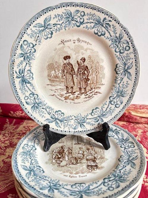 HB & Cie - Hippolyte Boulenger et Cie. - Dessertservies (6), Antiek en Kunst, Curiosa en Brocante