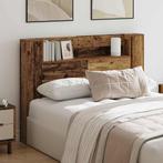vidaXL Hoofdeinde kas with LED Strip Lights Oud hout Bewerkt, Verzenden, Nieuw, Bruin, Hout
