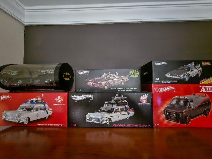 Hot Wheels 1:18 - Model raceauto (6) - Ghostbusters Ecto-1;, Hobby en Vrije tijd, Modelauto's | 1:5 tot 1:12