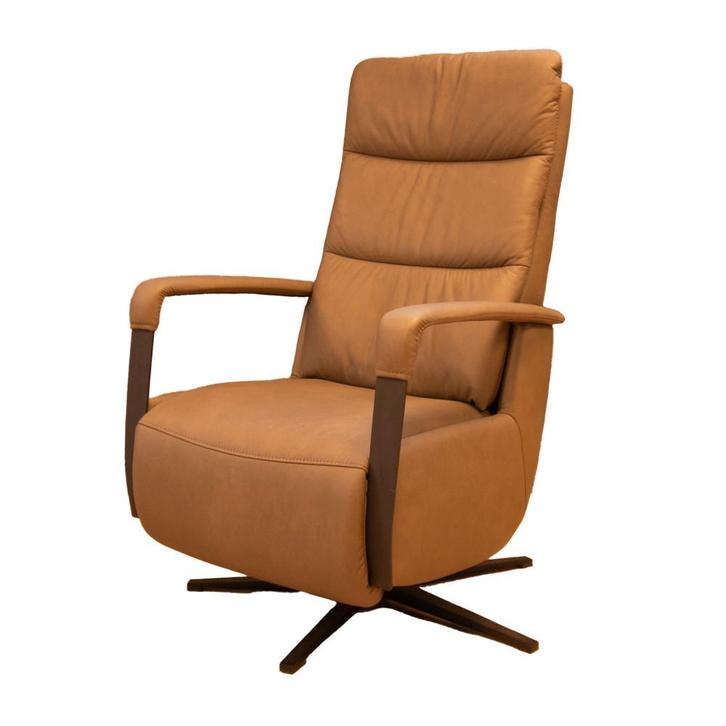 Bentley duo motor in Taupe leder met hoge Showroomkorting, Huis en Inrichting, Fauteuils, Minder dan 75 cm, Nieuw, 50 tot 75 cm