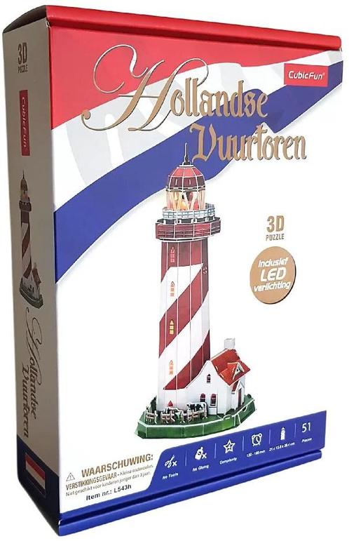 3D Puzzel - Vuurtoren LED (51 stukjes) | CubicFun - Puzzels, Hobby en Vrije tijd, Denksport en Puzzels, Nieuw, Verzenden