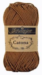 Scheepjes Catona 50 gram - 157 root beer - Katoen Garen, Hobby en Vrije tijd, Breien en Haken, Ophalen of Verzenden, Nieuw