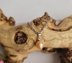 Elegante ketting van Perzik Parel drop hanger - zilver, Sieraden, Tassen en Uiterlijk, Armbanden, Nieuw