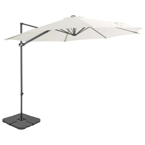 Parasol met voet | Zweefparasol | Zonnescherm | 3x3m | ALU, Tuin en Terras, Parasols, Zweefparasol, Nieuw, 2 tot 3 meter, Kantelbaar