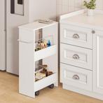 Keukentrolley Katra 66,5x40x20 cm wit [en.casa], Huis en Inrichting, Verzenden, Nieuw