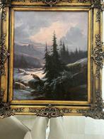 Jacobus Pelgrom (1811-1861) - Winterlandschap met gier, Antiek en Kunst, Kunst | Schilderijen | Klassiek