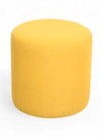 vdm. poef, geel gestoffeerd, Overige plaatsen, Ophalen of Verzenden, Gebruikt, Stoel