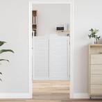 vidaXL Draaideuren louvredesign 2 paar 100x80 cm wit, Doe-het-zelf en Verbouw, Deuren en Horren, Verzenden, Nieuw