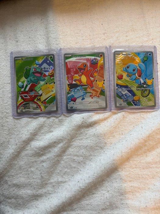 Pokémon - 3 Card - Squirtle, Charmander, Bulbasaur 2026, Hobby en Vrije tijd, Verzamelkaartspellen | Pokémon
