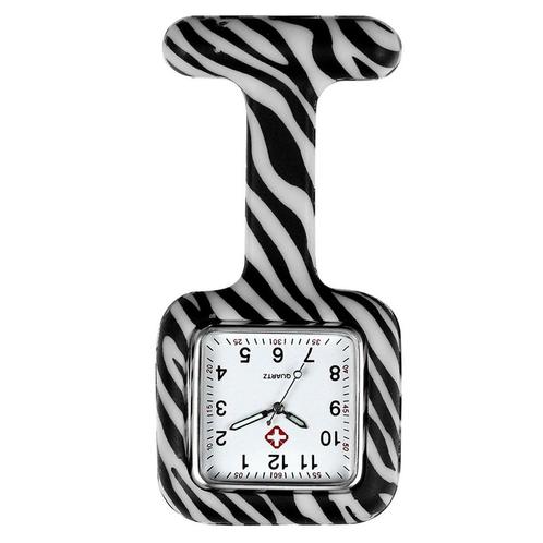 Fako® - Verpleegstershorloge - Siliconen Vierkant - Zebra, Sieraden, Tassen en Uiterlijk, Horloges | Dames, Verzenden