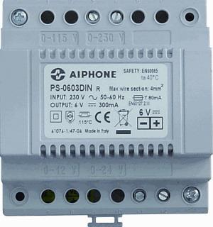 Aiphone PS Universele Voedingseenheid 6V 0.3A | PS-0603DIN, Doe-het-zelf en Verbouw, Elektra en Kabels, Overige typen, Nieuw, Verzenden